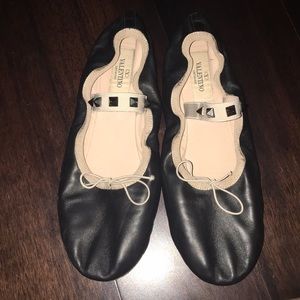 Valentino Rockstud ballet flats sz 37.5 AUTHENTIC